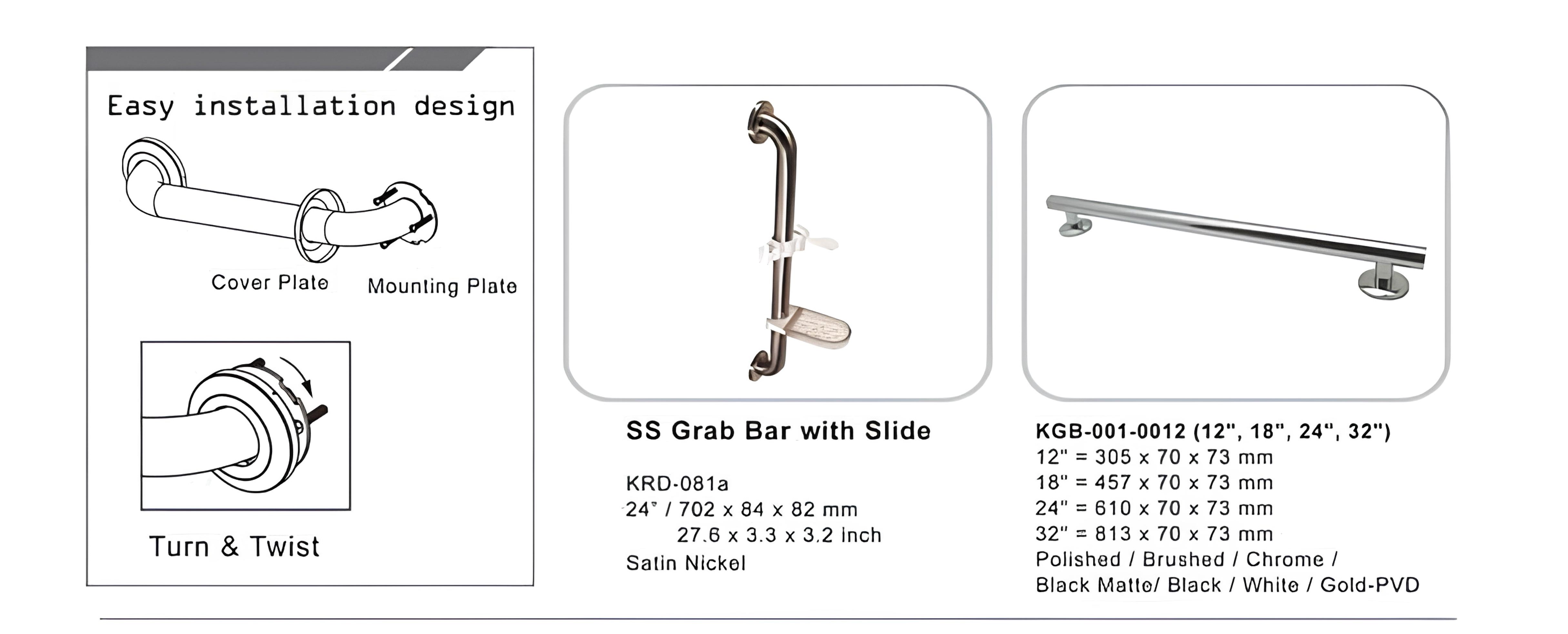 SS304 Grab Bar